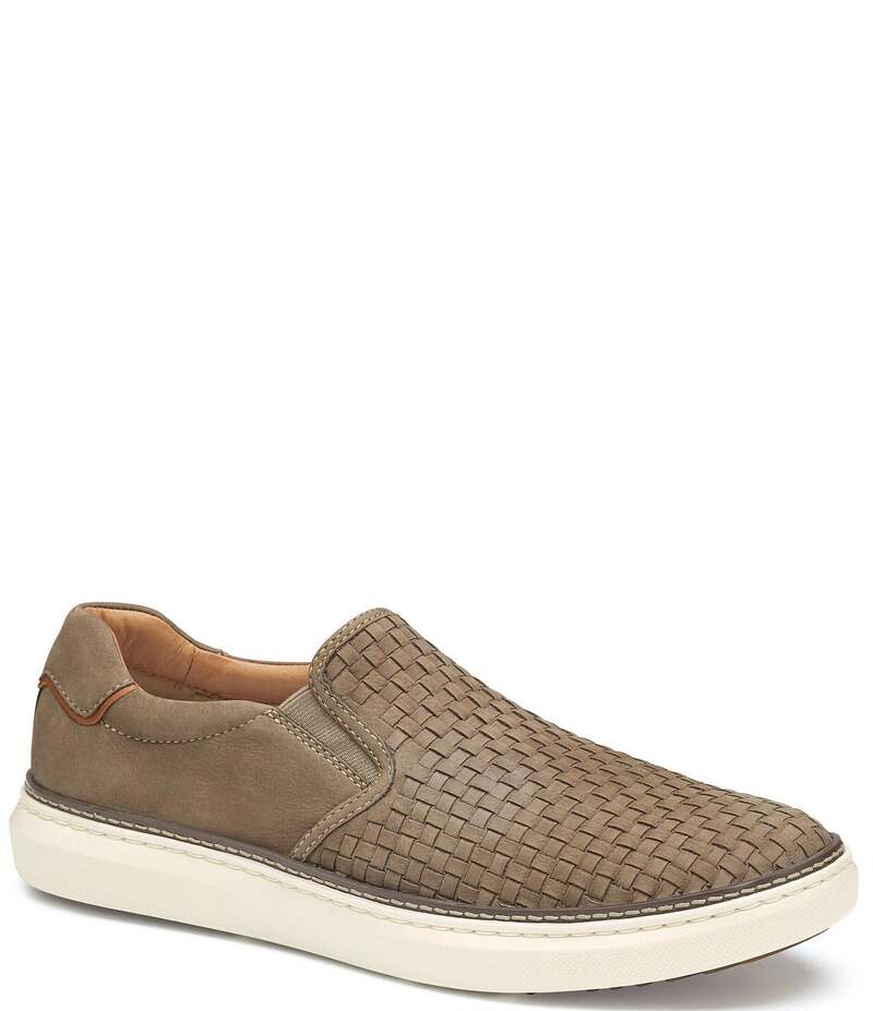 ジョンストンアンドマーフィー メンズ シューズ スリッポン・ローファー スニーカー Johnston & Murphy Mens McGuffey 2 Woven Nubuck Slip On Sneakers Taupe トープ