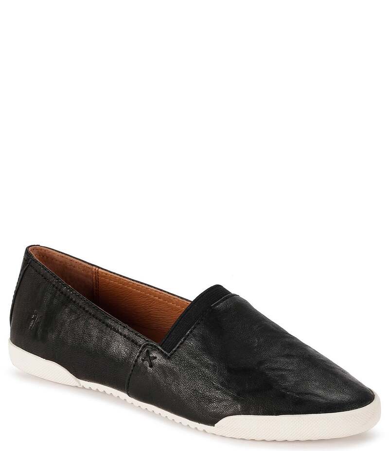 フライ レディース シューズ スリッポン・ローファー レザー ローファー Frye Melanie Leather Slip On Loafers Black ブラック