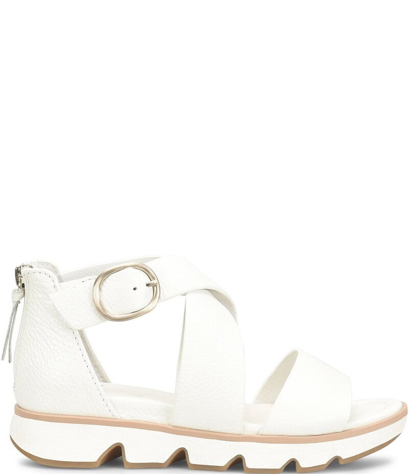 ソフト レディース シューズ サンダル アンクル レザー Sofft Mackenna Leather Ankle Strap Sandals White ホワイト