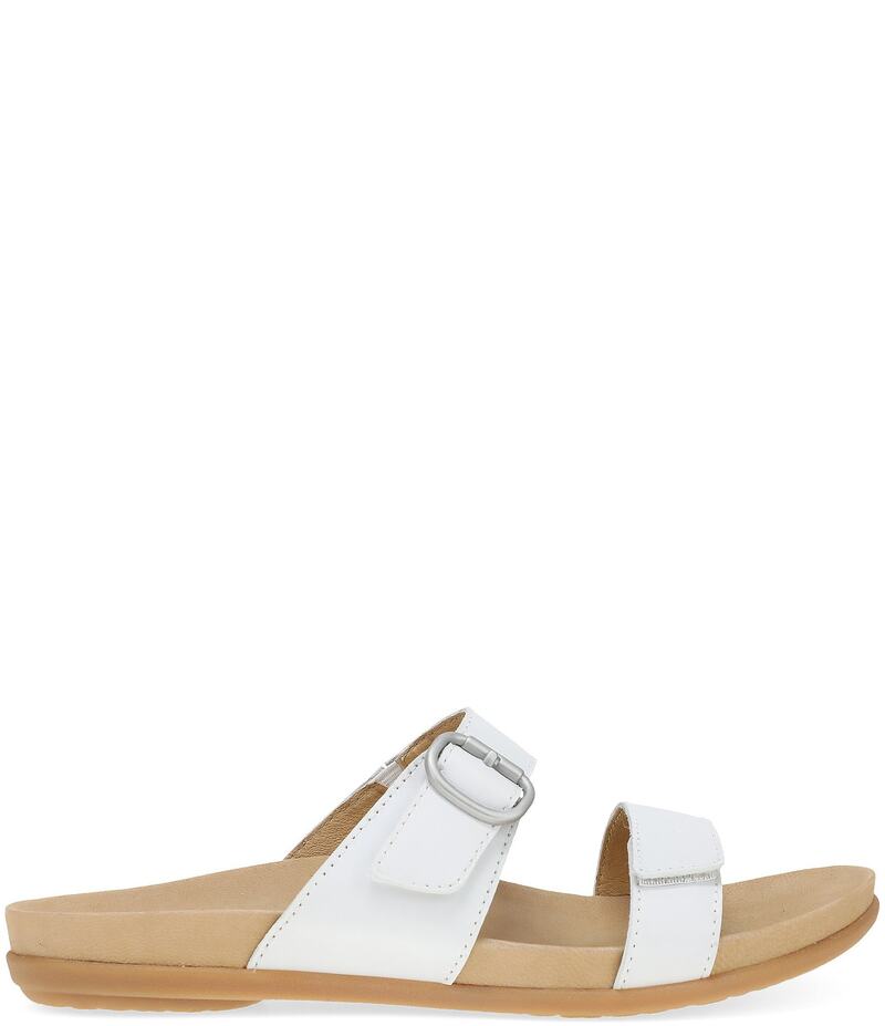 ダンスコ レディース シューズ パンプス サンダル レザー Dansko Justine Leather Slide Sandals White Full Grain ホワイト