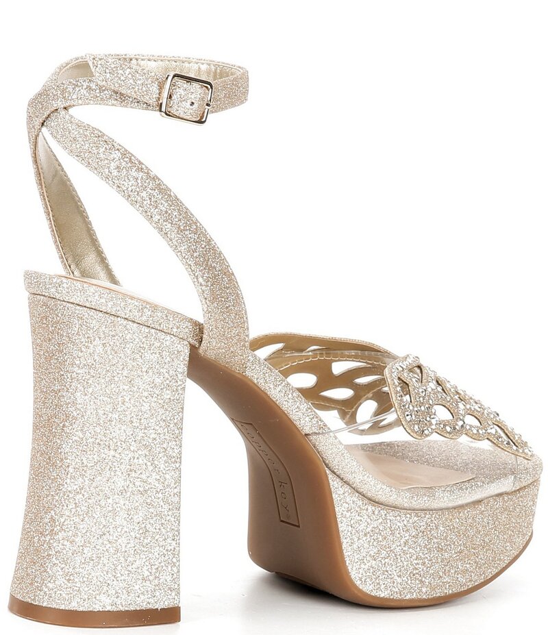カッパーキー レディース シューズ サンダル プラットフォーム Copper Key Marigold Butterfly Rhinestone Platform Dress Sandals Sand Gold サンド