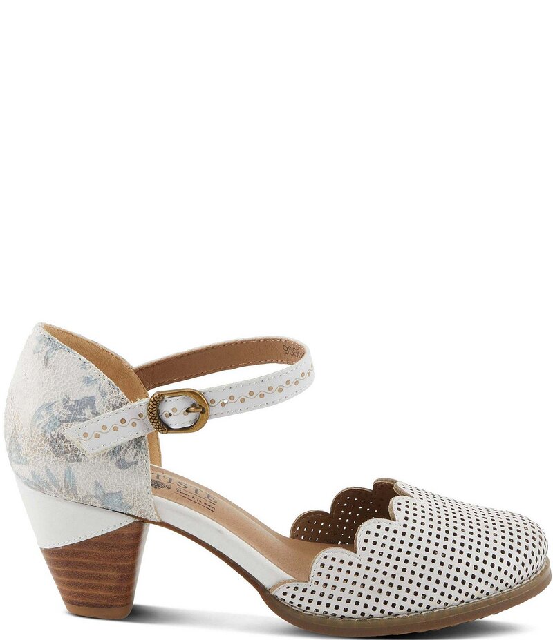 ラリティステ レディース シューズ パンプス レザー L'ARTISTE Parchelle Perforated Leather Pumps White Multi ホワイト