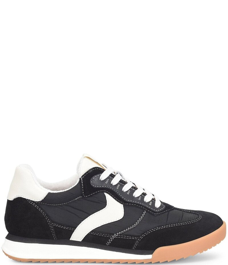 ソフト レディース シューズ スニーカー ナイロン スエード Sofft Kat Suede and Nylon Retro Sneakers Black ブラック｜ReVida 店