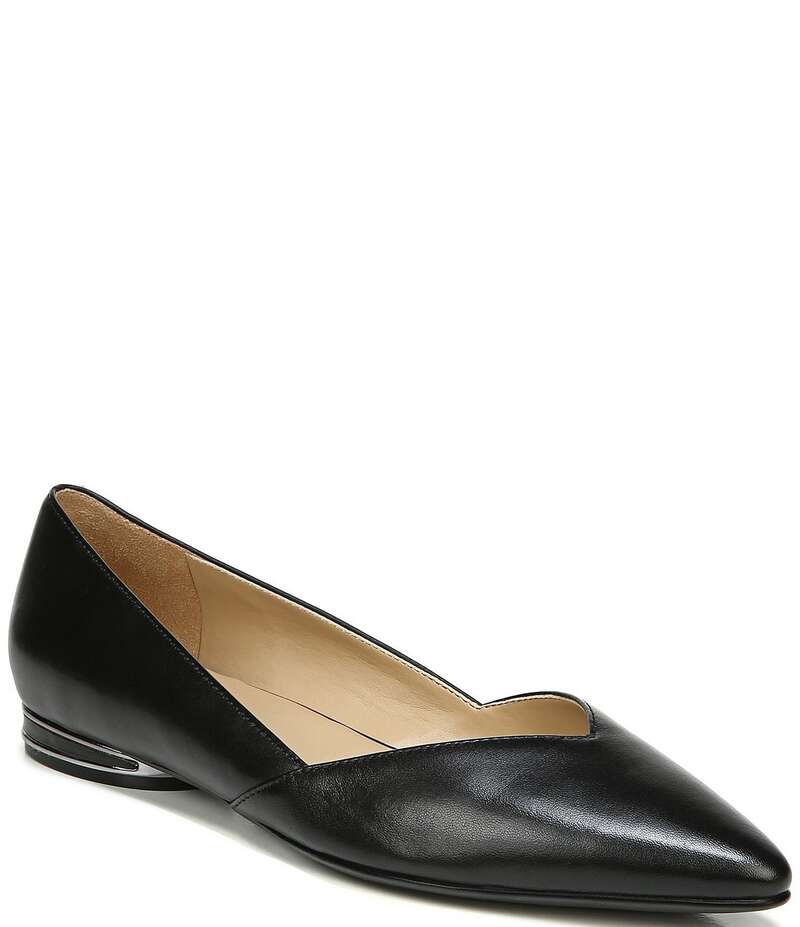 ナチュライザー レディース シューズ パンプス レザー Naturalizer Havana Leather Pointed Toe Dress Flats Black ブラック