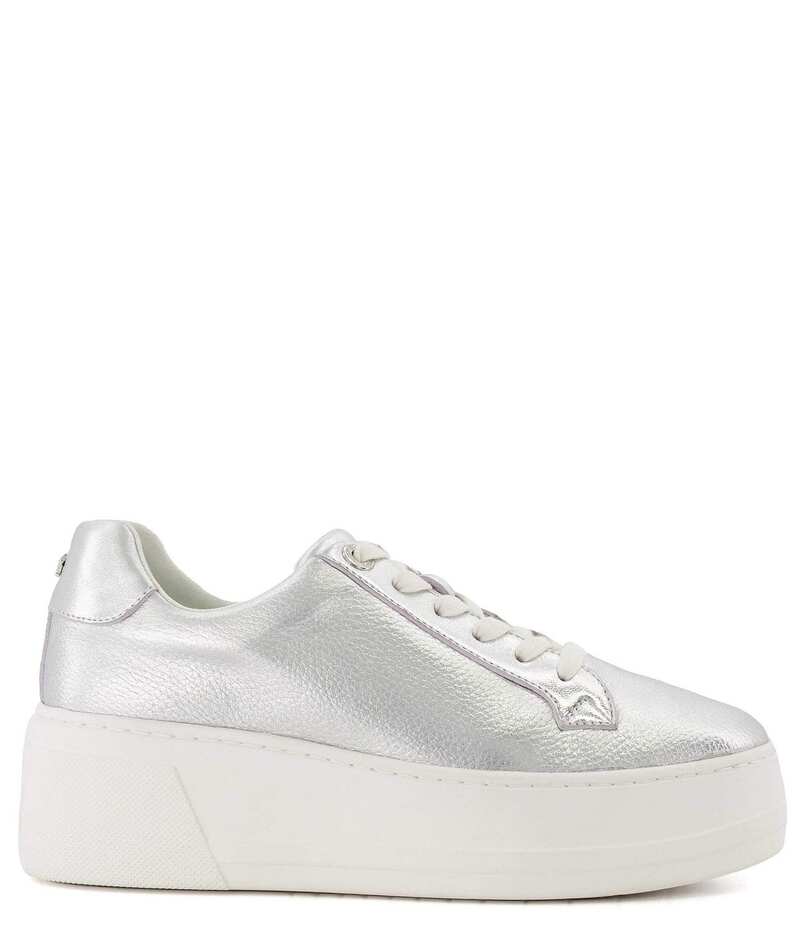 デューンロンドン レディース ボトムス カジュアルパンツ プラットフォーム スニーカー レザー Dune London Episode Platform Leather Sneakers Silver シルバー