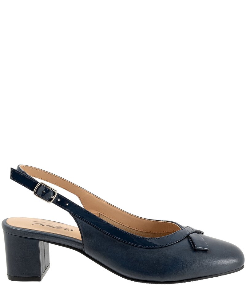 トロッターズ レディース シューズ パンプス レザー Trotters Dalani Leather Sling Pumps Navy ネイビー