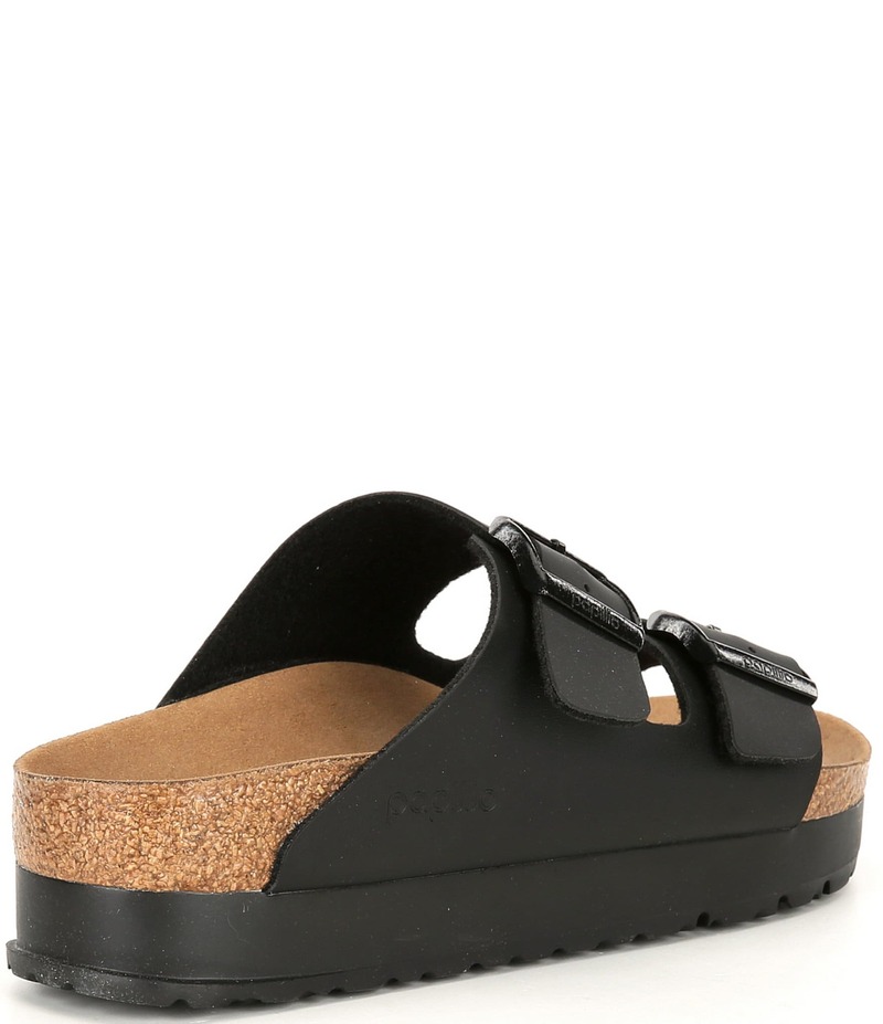 ビルケンシュトック レディース シューズ サンダル プラットフォーム Birkenstock Women's Arizona Platform Flex Double Buckle Slide Sandals Black ブラック