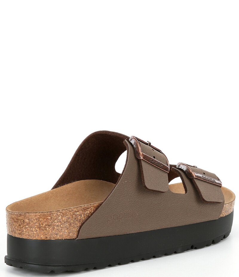 ビルケンシュトック レディース シューズ サンダル プラットフォーム Birkenstock Women's Arizona Platform Flex Double Buckle Slide Sandals Mocha モカ｜ReVida 店