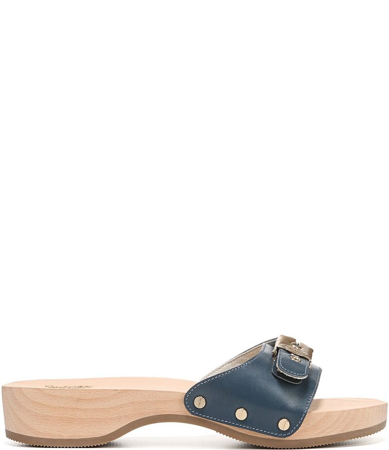 ドクター・ショール レディース シューズ サンダル プラットフォーム レザー Dr. Scholl's Original Leather Buckle Platform Slide Sandals Navy ネイビー