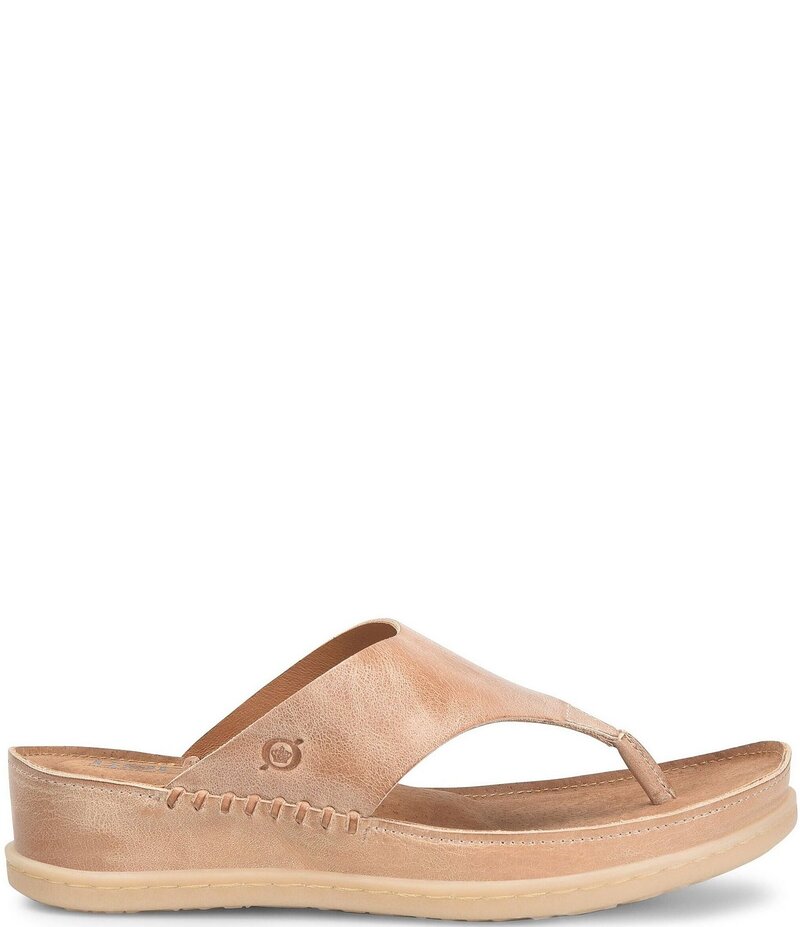 ボーン レディース シューズ サンダル レザー Born Edie Leather Thong Sandals Taupe トープ