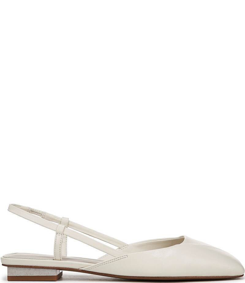 フランコサルト レディース シューズ パンプス レザー Sarto by Franco Sarto Telica Leather Slingback Flats White ホワイト｜ReVida 店