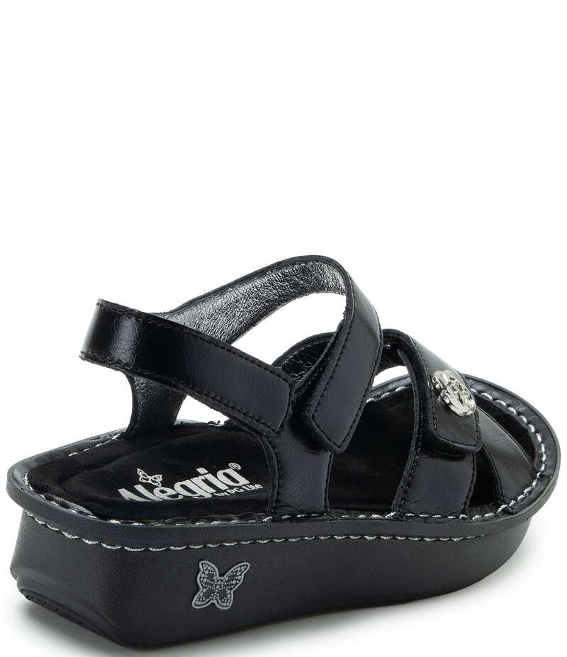 アレグリア レディース シューズ サンダル プラットフォーム レザー Alegria Kelsi Leather Platform Sandals Black Sapphire ブラック
