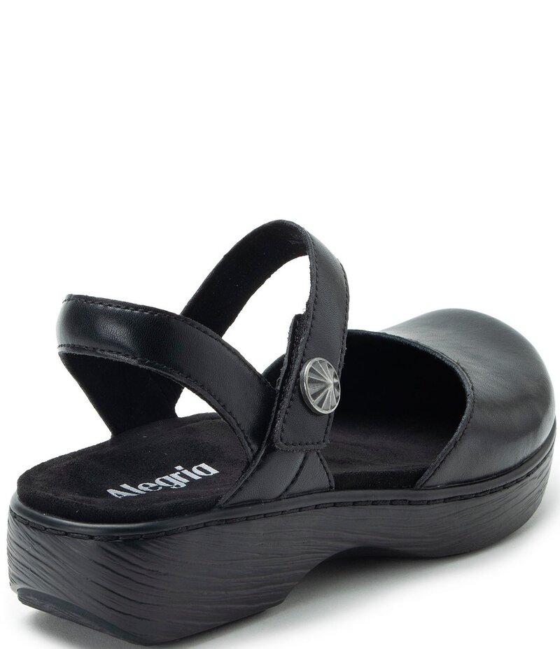 アレグリア レディース シューズ サンダル アンクル レザー Alegria Opal Leather Ankle Strap Clogs Ink