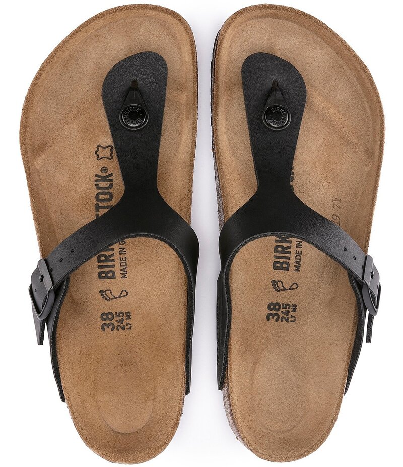 ビルケンシュトック レディース シューズ パンプス サンダル Birkenstock Women Gizeh Adjustable Strap Thong Sandals Black ブラック