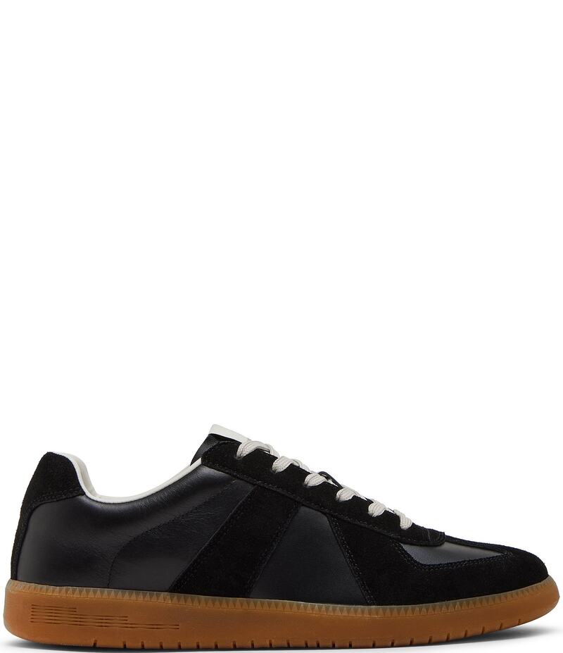 スティーブ マデン メンズ シューズ ドレスシューズ スニーカー スエード レザー Steve Madden Men's Dixon Leather and Suede Low-Top Gum Sole Sneakers Black ブラック｜ReVida 店
