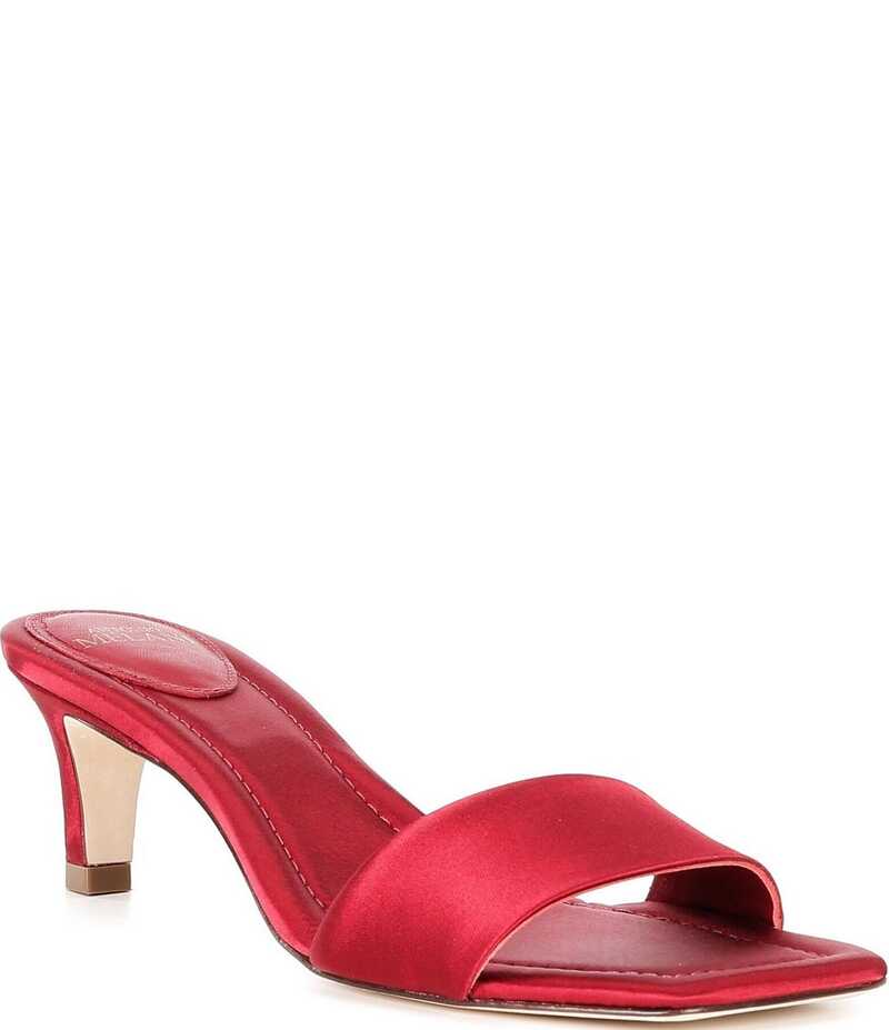 アントニオ メラーニ レディース シューズ サンダル 繻子 Antonio Melani Vitatwo Satin Dress Slide Sandals Garnet Red 赤いこと