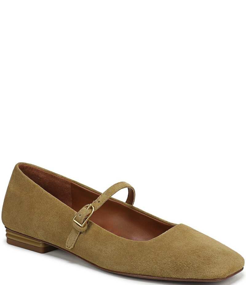 フランコサルト レディース シューズ パンプス スエード Franco Sarto Tinsley Suede Mary Jane Flats Mustard Brown マスタード