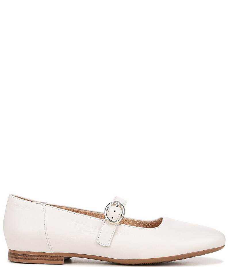 ナチュライザー レディース シューズ パンプス レザー Naturalizer Kelly Leather Mary Jane Flats Warm White Leather ホワイト|ReVida 店