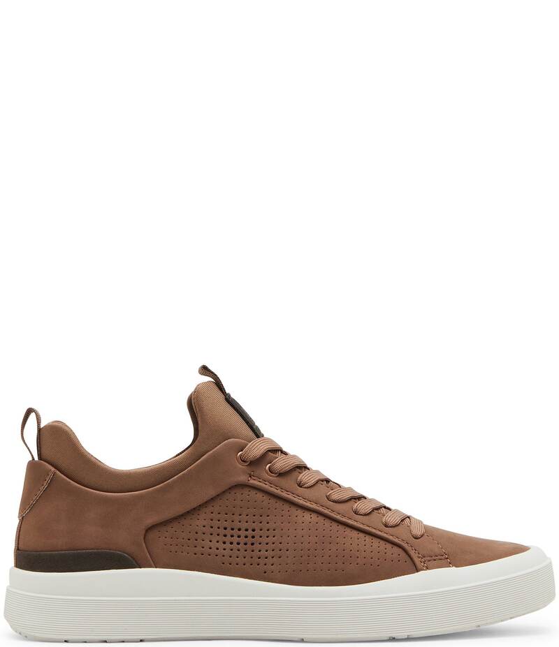 スティーブ マデン メンズ シューズ ドレスシューズ スニーカー スエード レース Steve Madden Men's Oasys Perforated Suede Lace Up Sneakers Tan タン