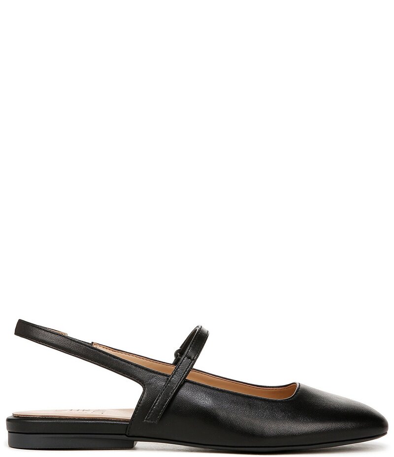 ナチュライザー レディース シューズ パンプス なめし革 Naturalizer Connie Leather Slingback Mary Jane Ballet Flats Black 黒いこと