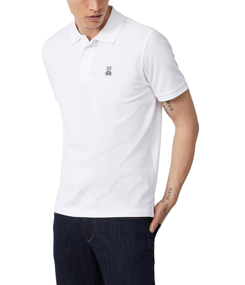 サイコバニー メンズ トップス シャツ ポロシャツ Psycho Bunny Classic Short Sleeve Solid Polo Shirt White ホワイト