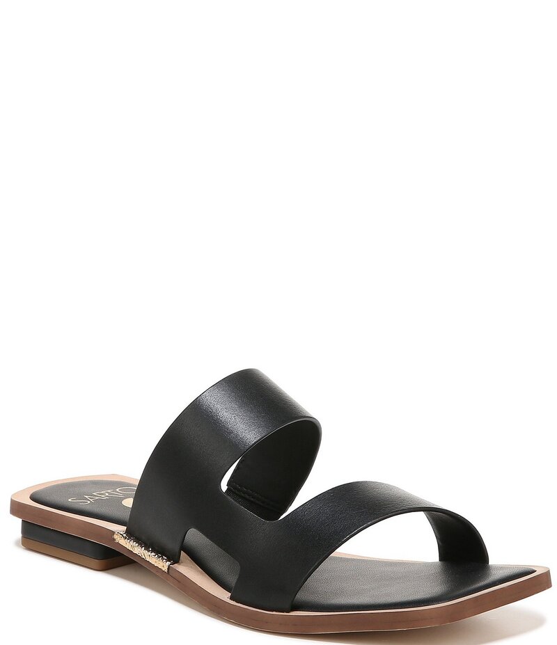 フランコサルト レディース シューズ パンプス サンダル なめし革 Sarto by Franco Sarto Emily Leather Banded Sandals Black 黒いこと パンプス-レディース靴