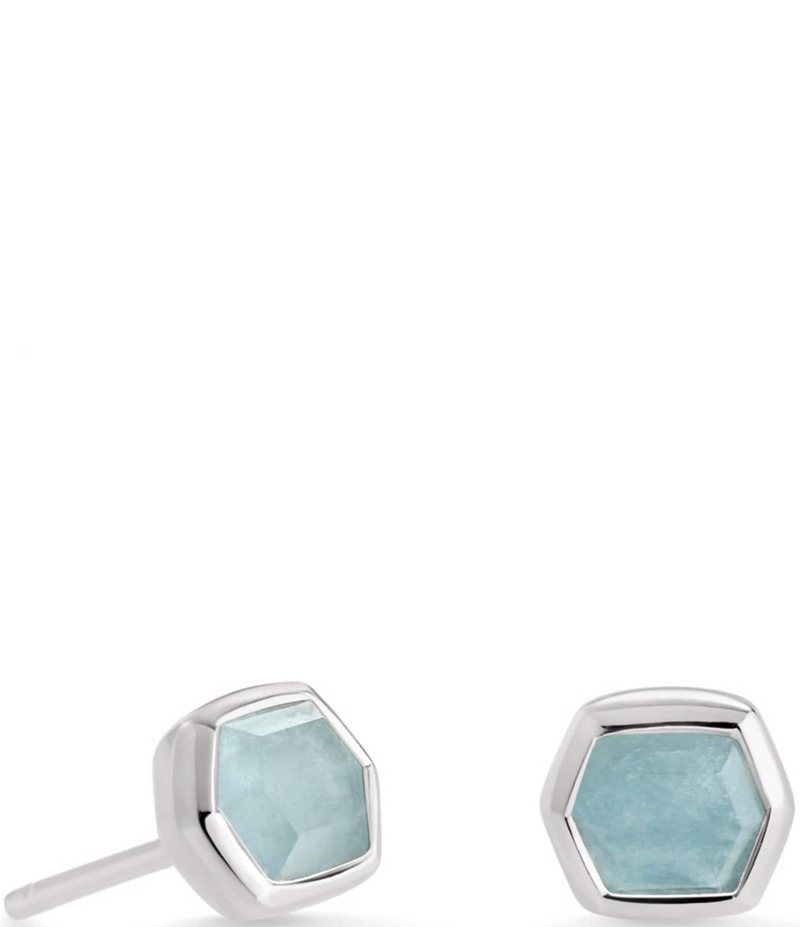 ケンドラスコット レディース アクセサリー ピアス・イヤリング Kendra Scott Davie Sterling Silver Stud Earrings Aquamarine シルバー