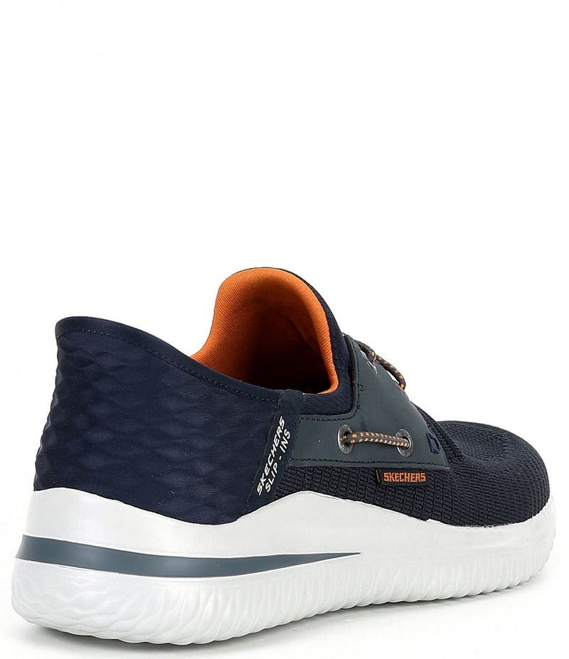 スケッチャーズ メンズ シューズ スリッポン・ローファー ニット Skechers Men's Delson 3.0 Roth Washable Knit Slip-Ins Navy ネイビー