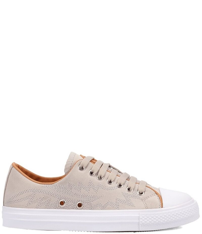 ディンゴ レディース ボトムス カジュアルパンツ スニーカー スエード Dingo Campus Suede Western Stitched Sneakers White ホワイト