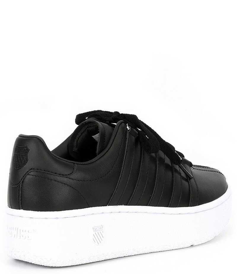 ケースイス レディース ボトムス カジュアルパンツ プラットフォーム スニーカー レザー K-Swiss Women's Classic VN Leather Retro Platform Sneakers Black/White ホワイト