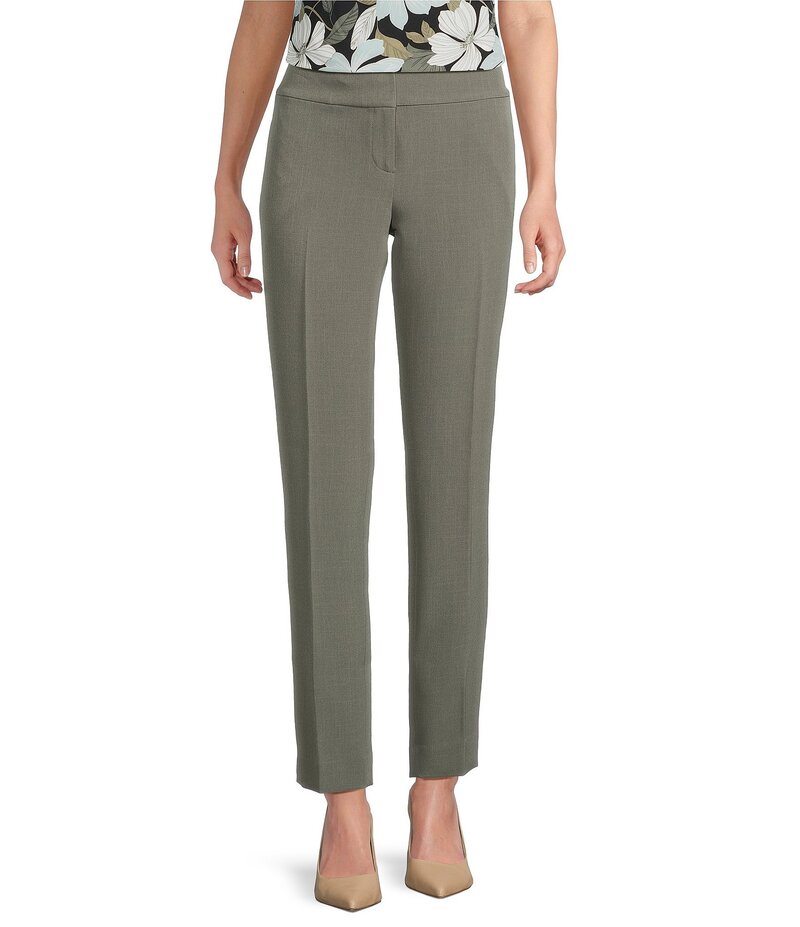 カスパール レディース ボトムス カジュアルパンツ クレープ パンツ Kasper Crepe Fly Front Slim Leg Pants Dark Sea 13,860円