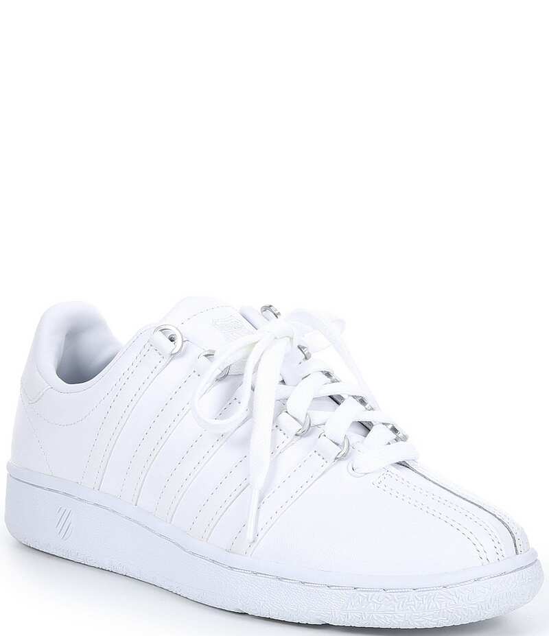ケースイス レディース ボトムス カジュアルパンツ スニーカー レザー K-Swiss Women's Classic VN Retro Leather Sneakers White ホワイト