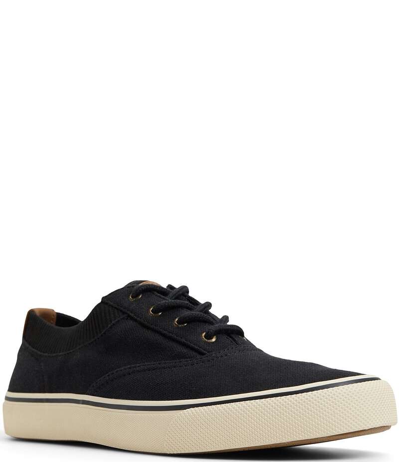スペリー メンズ ボトムス カジュアルパンツ スニーカー ニット Sperry Men\'s Striper Knit Sneakers Black ブラック