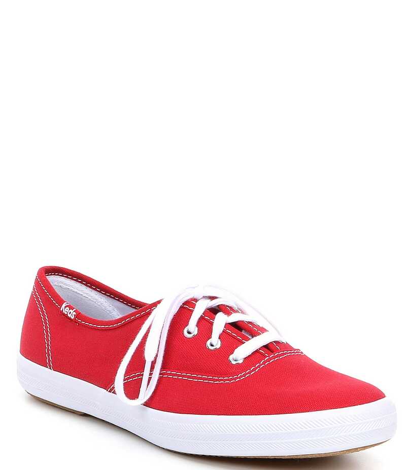 ケッズ レディース ボトムス カジュアルパンツ スニーカー レース Keds Champion Canvas Lace Up Sneakers Red レッド