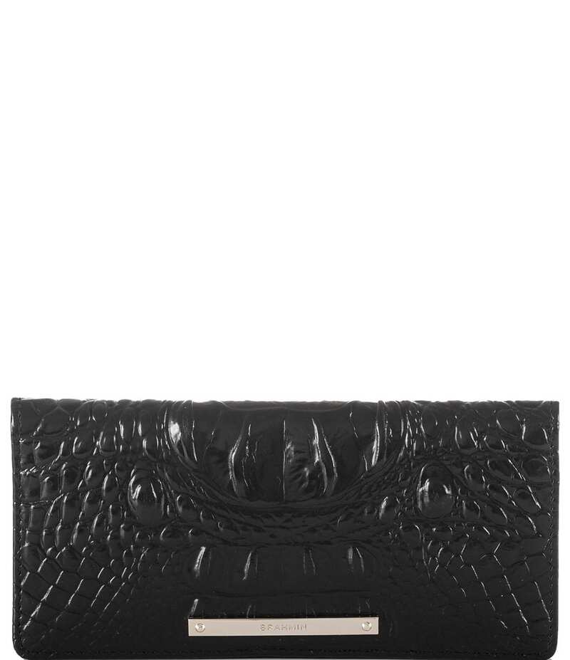 ブランミン レディース 付属品 紙入れ BRAHMIN Melbourne Collection Ady Crocodile-Embossed Wallet Black 黒いこと