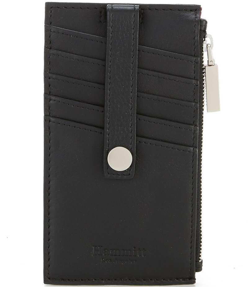 ハミット レディース アクセサリー 財布 レザー Hammitt Gunmetal Hardware 210 West Leather Card Holder Black/Gunmetal ブラック