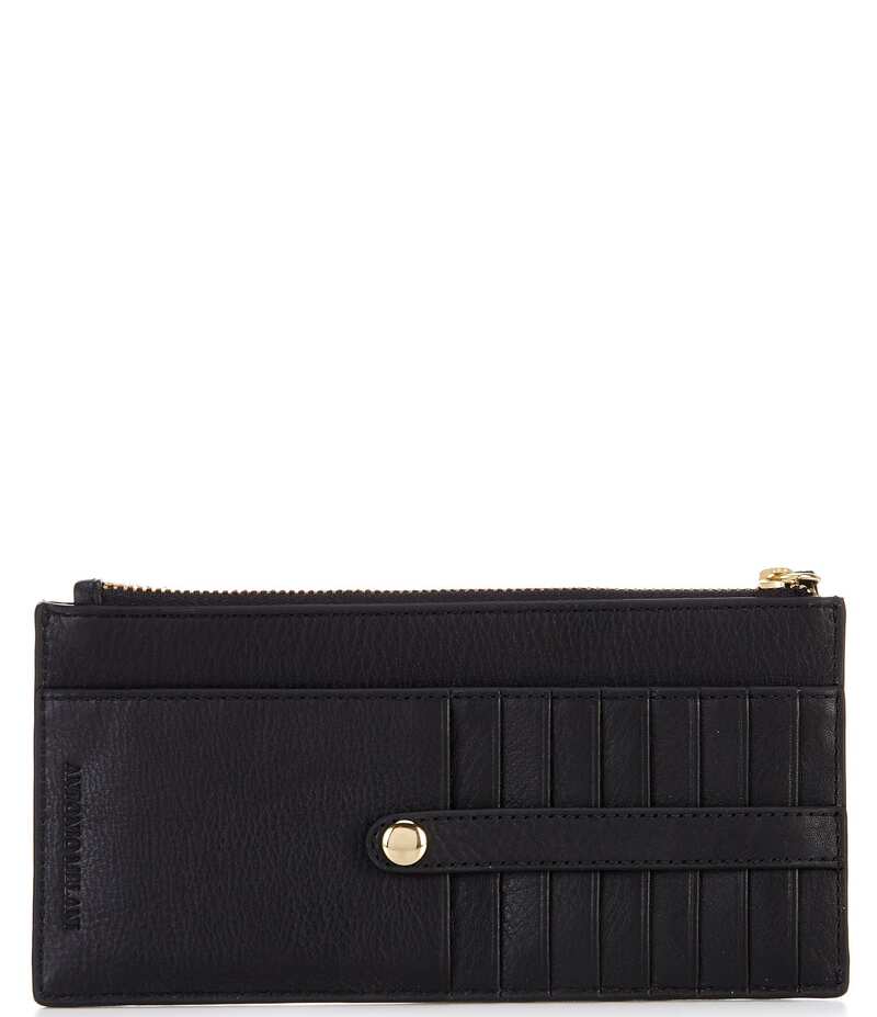 アントニオ メラーニ レディース アクセサリー 財布 レザー Antonio Melani Leather Flat Zip Wallet Black ブラック 17,235円