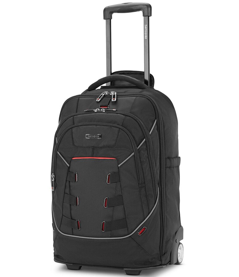 サムソナイト レディース バッグ スーツケース ヒール Samsonite Tectonic NuTech Wheeled Backpack Black/Red ブラック