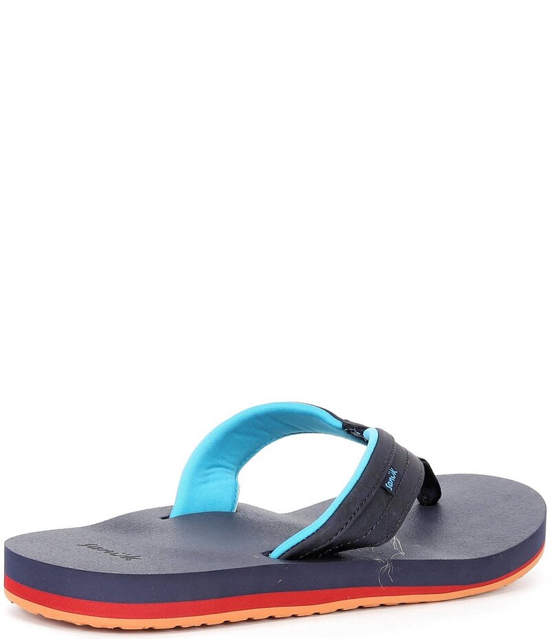 サヌーク メンズ シューズ サンダル Sanuk Men's Ziggy St Flip-Flops Navy Bright Multi ネイビー