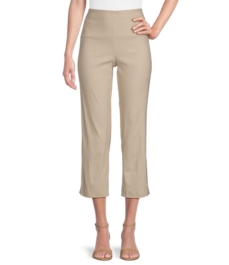 蟻 マイルス レディース ボトムス 心地好いズボン下 ズボン下 Ali Miles Flat Front Stretch Ponte Pants Stone 石ころ