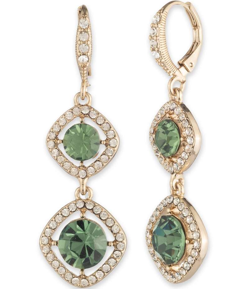 ジバンシー レディース アクセサリー ピアス・イヤリング Givenchy Crystal Double Drop Earrings Light Green グリーン