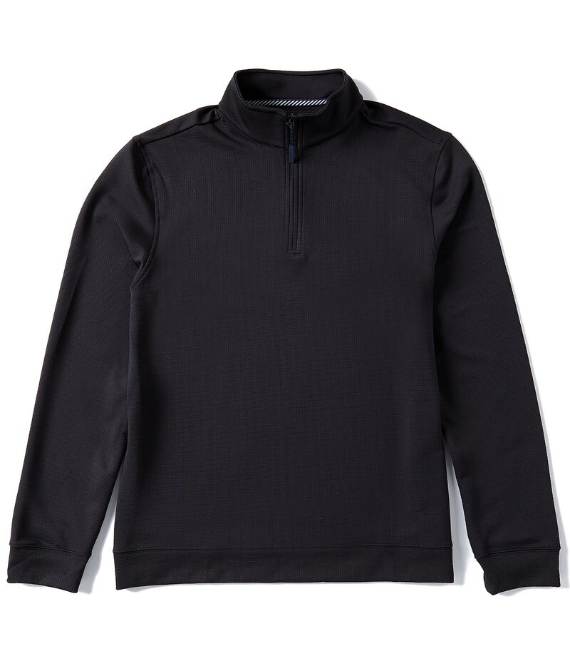 サウザーンタイド メンズ アウター ニット・セーター Southern Tide Performance Stretch Schooner Quarter-Zip Pullover Caviar Black ブラック