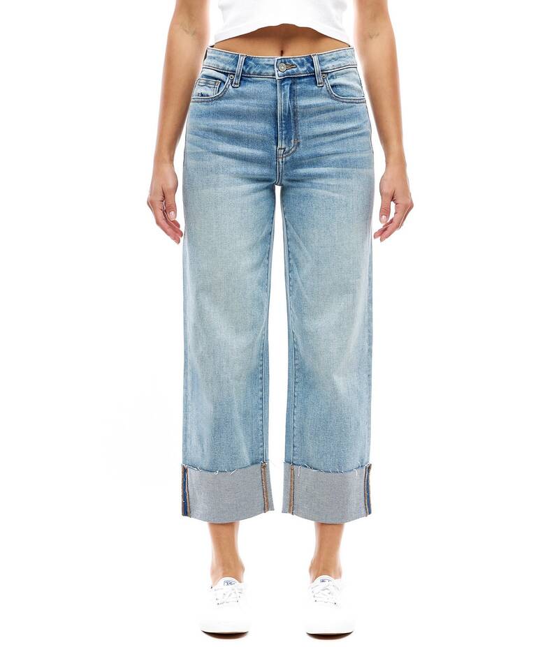 ヒドゥン ジーンズ レディース ボトムス デニムパンツ ワイドレッグ ヴィンテージ Hidden Jeans Ella High Rise Cuffed Wide Leg Vintage Washed Jeans Vintage Wash