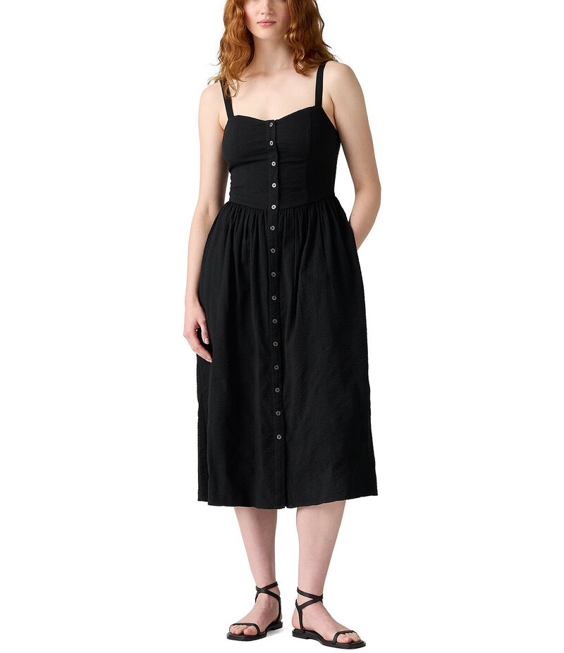 リーバイス レディース トップス ワンピース ミディワンピース ミディ ノースリーブ Levi'sR Adore Sleeveless Midi Dress Anthracite Night 11,920円