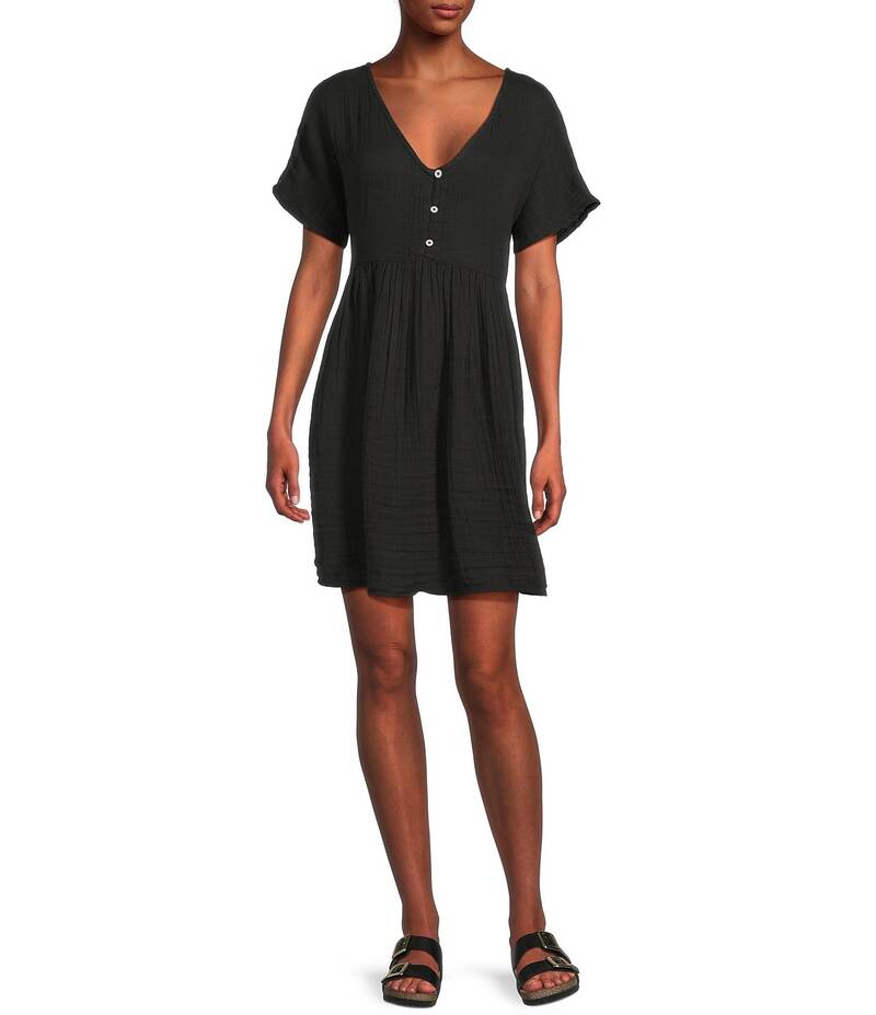 リップカール レディース トップス ワンピース Rip Curl Premium Surf Short Sleeve Fit and Flare Dress Black ブラック