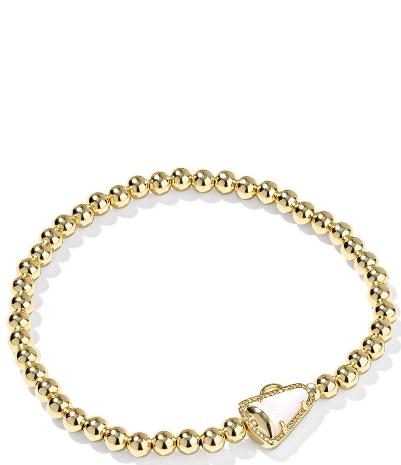 ケンドラスコット レディース アクセサリー ブレスレット・バングル・アンクレット Kendra Scott Cheer Stretch Bracelet Gold White Mother Of Pearl ホワイト