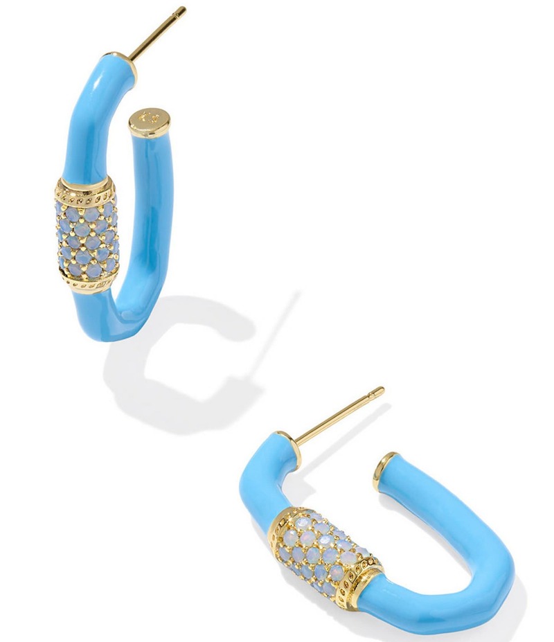 ケンドラスコット レディース アクセサリー ピアス・イヤリング Kendra Scott Emery Enamel Hoop Earrings Gold Periwinkle Mix ゴールド