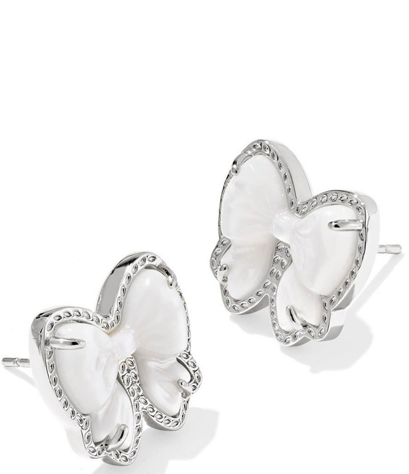 ケンドラスコット レディース アクセサリー ピアス・イヤリング Kendra Scott Haley Bow Stud Earrings Silver Ivory Mother Of Pearl アイボリー 19,860円