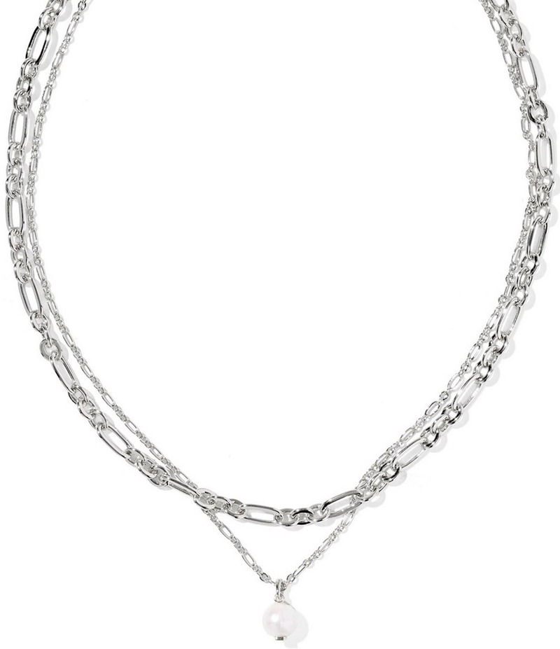 ケンドラスコット レディース アクセサリー ネックレス・チョーカー レース Kendra Scott Ashton Freshwater Pearl Short Multi Strand Necklace Silver Freshwater Cultured Pearl パール|ReVida 店