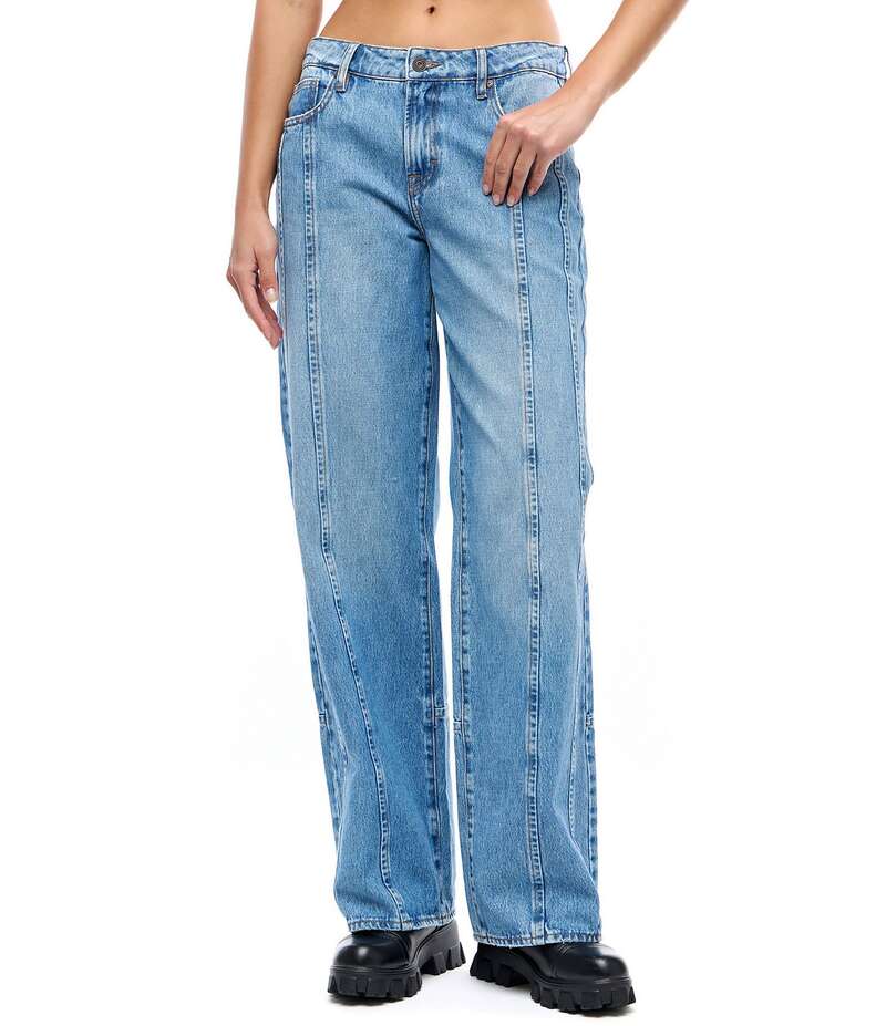 ヒドゥン ジーンズ レディース ボトムス デニムパンツ リラックスフィット Hidden Jeans Logan Front Seam Detail High Rise Relaxed Fit Dad Jeans Medium Wash